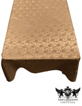 Rectangular Tablecloth Roses Jacquard Satin Overlay for Small Coffee Table Seamless. (60 Inches x 72 Inches) - New Creations Fabric & Foam Inc