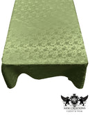 Rectangular Tablecloth Roses Jacquard Satin Overlay for Small Coffee Table Seamless. (60 Inches x 72 Inches) - New Creations Fabric & Foam Inc