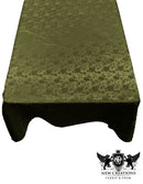 Rectangular Tablecloth Roses Jacquard Satin Overlay for Small Coffee Table Seamless. (60 Inches x 72 Inches) - New Creations Fabric & Foam Inc