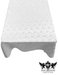 Rectangular Tablecloth Roses Jacquard Satin Overlay for Small Coffee Table Seamless. (60 Inches x 84 Inches) - New Creations Fabric & Foam Inc