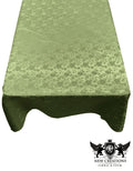 Rectangular Tablecloth Roses Jacquard Satin Overlay for Small Coffee Table Seamless. (60 Inches x 90 Inches) - New Creations Fabric & Foam Inc
