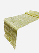 Religious Brocade Runner Tablecloth | Liturgical Fabric | Runner Ecclesiastical Jacquard | Church | Vestment - Cross Brocade. - New Creations Fabric & Foam Inc