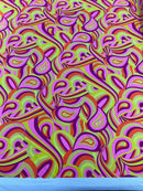 Retro Paisley Spandex Fabric 58" Wide| New Creations Fabric & Foam Inc. - New Creations Fabric & Foam Inc