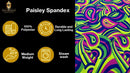 Retro Paisley Spandex Fabric 58" Wide| New Creations Fabric & Foam Inc. - New Creations Fabric & Foam Inc