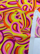 Retro Paisley Spandex Fabric 58" Wide| New Creations Fabric & Foam Inc. - New Creations Fabric & Foam Inc