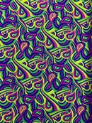 Retro Paisley Spandex Fabric 58" Wide| New Creations Fabric & Foam Inc. - New Creations Fabric & Foam Inc