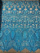 Royalty Sequin Damask Fabric 54” Wide| New Creations Fabric & Foam Inc. - New Creations Fabric & Foam Inc