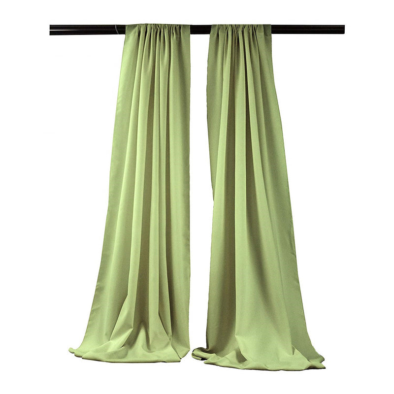 Backdrop Drape Curtain 5 Feet Wide x 6 Feet High, Polyester Poplin SEAMLESS 1 SETS.