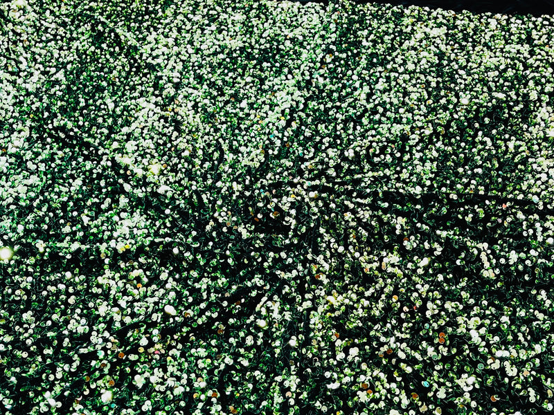Sage Green/Black Sequin Stretch Velvet Fabric 58 Inches wide /Prom/ Sold By The Yard.