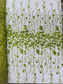 Satin 3D floral glitter fabric| New Creations Fabric & Foam Inc. - New Creations Fabric & Foam Inc