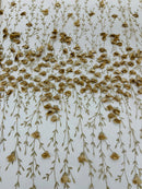 Satin 3D floral glitter fabric| New Creations Fabric & Foam Inc. - New Creations Fabric & Foam Inc