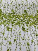 Satin 3D floral glitter fabric| New Creations Fabric & Foam Inc. - New Creations Fabric & Foam Inc