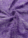 Shaggy Jacquard Faux Ostrich/Eye Lash Feathers Fringe With Metallic Thread (By The Yard) - New Creations Fabric & Foam Inc