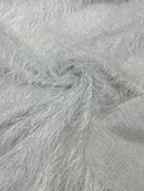Shaggy Jacquard Faux Ostrich/Eye Lash Feathers Fringe With Metallic Thread (By The Yard) - New Creations Fabric & Foam Inc