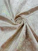 Snake foil stretch Velvet 58" Wide| New Creation Fabric & Foam. - New Creations Fabric & Foam Inc