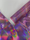 Snake Viper Holographic Embossed PVC Fabric| New Creations Fabric & Foam Inc. - New Creations Fabric & Foam Inc