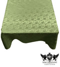 SQUARE TABLECLOTH ROSES JACQUARD SATIN (48" Inches x 48" Inches) - New Creations Fabric & Foam Inc