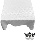 SQUARE TABLECLOTH ROSES JACQUARD SATIN (51" Inches x 51" Inches) - New Creations Fabric & Foam Inc