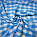 58/59" Wide 100% Polyester Poplin Gingham Checkered Fabric By The Yard