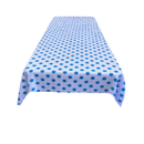 58" x 58" Square Small Polka Dot Poly Cotton Tablecloth