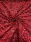 Vegas Beaded Sequin Stretch Mesh Fabric (By The Yard) - New Creations Fabric & Foam Inc