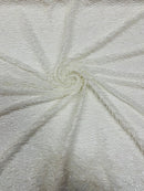 Vegas Beaded Sequin Stretch Mesh Fabric (By The Yard) - New Creations Fabric & Foam Inc