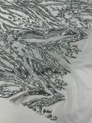 Vine/Root Sequin 4 Way Stretch Fabric 54” Wide| New Creations Fabric & Foam Inc. - New Creations Fabric & Foam Inc