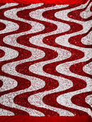 Wave Sequin Stretch Velvet 54" Wide| New Creations Fabric & Foam Inc. - New Creations Fabric & Foam Inc