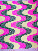 Wave Sequin Stretch Velvet 54" Wide| New Creations Fabric & Foam Inc. - New Creations Fabric & Foam Inc