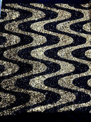 Wave Sequin Stretch Velvet 54" Wide| New Creations Fabric & Foam Inc. - New Creations Fabric & Foam Inc