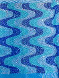Wave Sequin Stretch Velvet 54" Wide| New Creations Fabric & Foam Inc. - New Creations Fabric & Foam Inc
