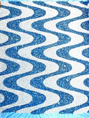 Wave Sequin Stretch Velvet 54" Wide| New Creations Fabric & Foam Inc. - New Creations Fabric & Foam Inc