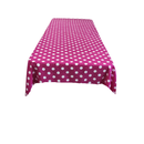 58" x 58" Square Small Polka Dot Poly Cotton Tablecloth