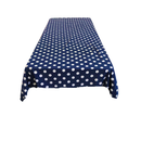 58" x 58" Square Small Polka Dot Poly Cotton Tablecloth