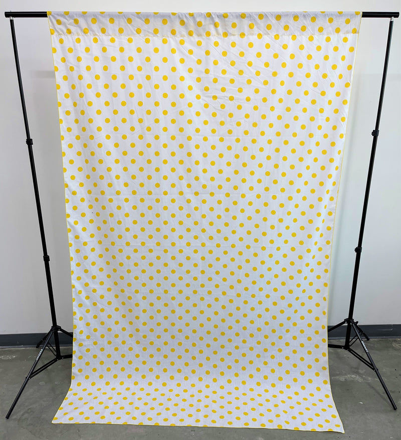 58" Wide x 120" High, Poly Cotton Polka Dot Decorative Backdrop Drape Curtain Divider, 1 Panel