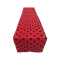 12" Wide x 72" Long, Polka Dot Print Broadcloth Poly Cotton Table Runner - New Creations Fabric & Foam Inc