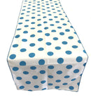 12" Wide x 72" Long, Polka Dot Print Broadcloth Poly Cotton Table Runner - New Creations Fabric & Foam Inc