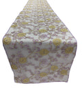 12" Wide x 90" Long Metallic Embroidery Lace Table Runner Wedding Decoration - New Creations Fabric & Foam Inc