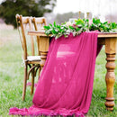 14" Wide Extra Long, Chiffon Wedding Table Runner - New Creations Fabric & Foam Inc