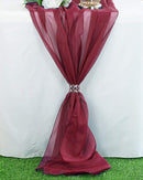 14" Wide Extra Long, Chiffon Wedding Table Runner - New Creations Fabric & Foam Inc