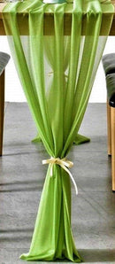 18" Wide Extra Long, Chiffon Wedding Table Runner - New Creations Fabric & Foam Inc