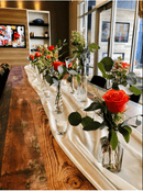 18" Wide Extra Long, Chiffon Wedding Table Runner - New Creations Fabric & Foam Inc