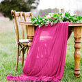 27" Wide Extra Long, Chiffon Wedding Table Runner - New Creations Fabric & Foam Inc