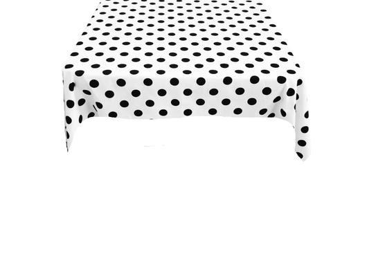 36" x 36" Square Small Polka Dot Poly Cotton Tablecloth - New Creations Fabric & Foam Inc