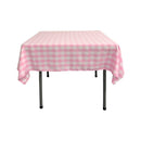 36" x 36" Square Tablecloth for 24" Square Small Coffee Table with 6" Drop, Polyester Checkered Gingham Plaid Table Overlay - New Creations Fabric & Foam Inc