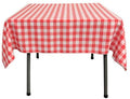36" x 36" Square Tablecloth for 24" Square Small Coffee Table with 6" Drop, Polyester Checkered Gingham Plaid Table Overlay - New Creations Fabric & Foam Inc