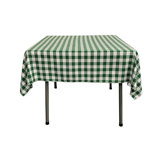 36" x 36" Square Tablecloth for 24" Square Small Coffee Table with 6" Drop, Polyester Checkered Gingham Plaid Table Overlay - New Creations Fabric & Foam Inc