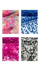 3D butterfly metallic design embroider on a mesh fabric - Sold By the Yard . - New Creations Fabric & Foam Inc