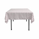 42" x 42" Square Tablecloth for 30" Square Small Coffee Table with 6" Drop, Polyester Checkered Gingham Plaid Table Overlay - New Creations Fabric & Foam Inc