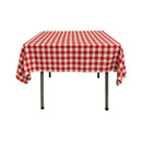 42" x 42" Square Tablecloth for 30" Square Small Coffee Table with 6" Drop, Polyester Checkered Gingham Plaid Table Overlay - New Creations Fabric & Foam Inc